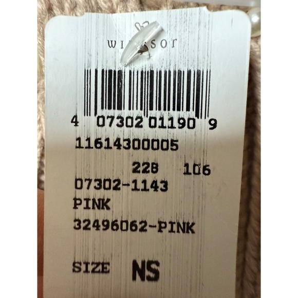 Windsor Pink Mauve Rhinestone Pearl Pompom Beanie NWT Winter Snow Fashion - Picture 5 of 6